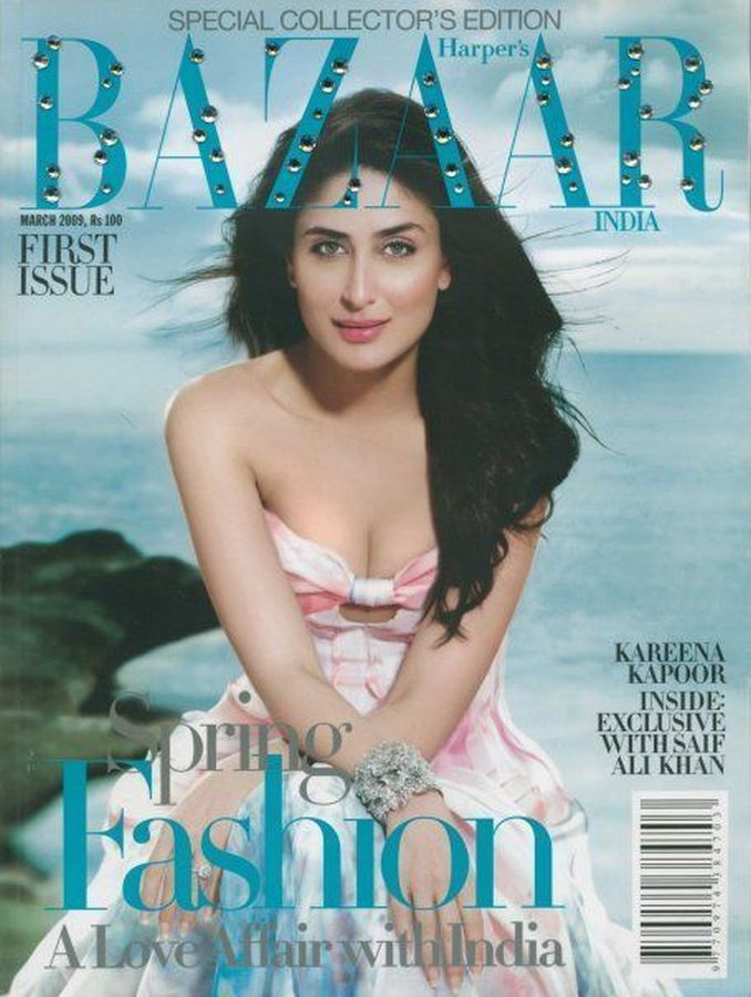 HARPERS BAZAAR INDIA magazine side cover Issue 1  March 2009