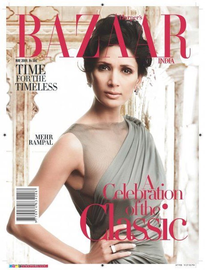 HARPERS BAZAAR INDIA magazine side cover  May 2009
