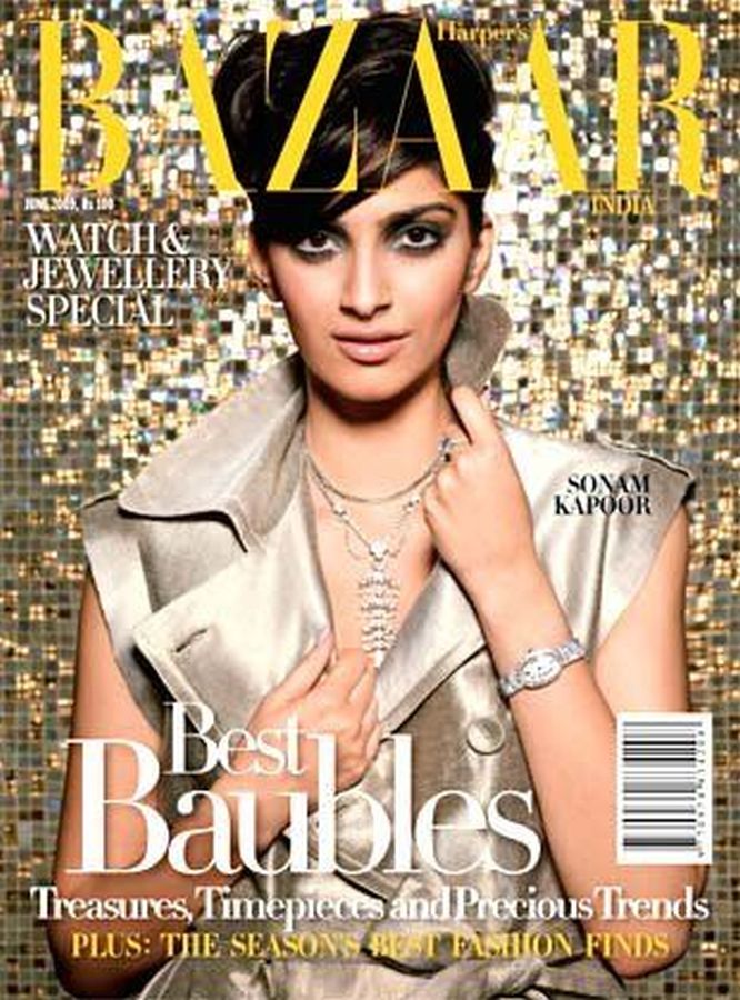 HARPERS BAZAAR INDIA magazine side cover  June 2009