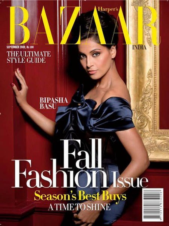 HARPERS BAZAAR INDIA magazine side cover  September 2009