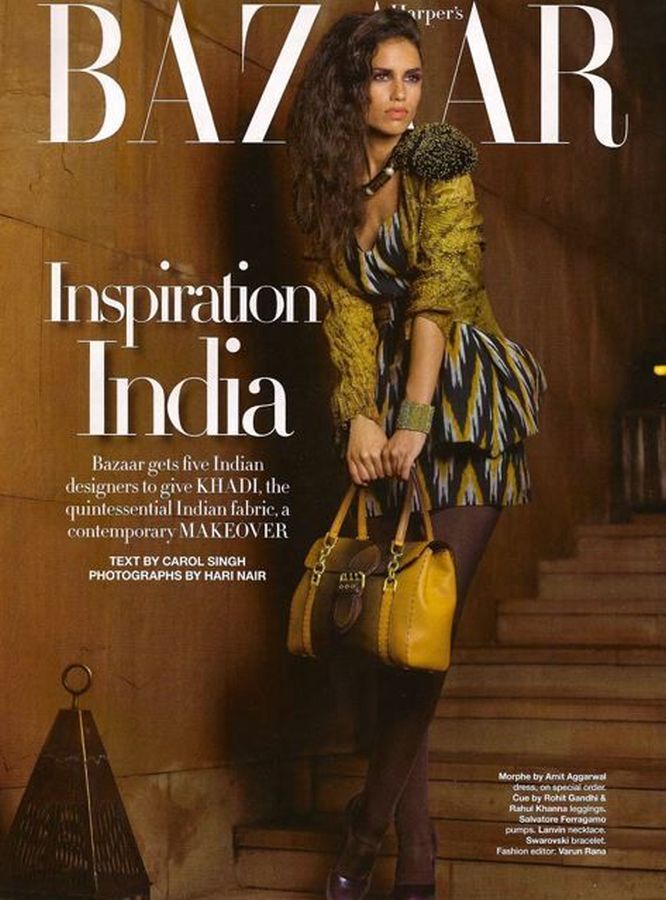 HARPERS BAZAAR INDIA magazine side cover  November 2009