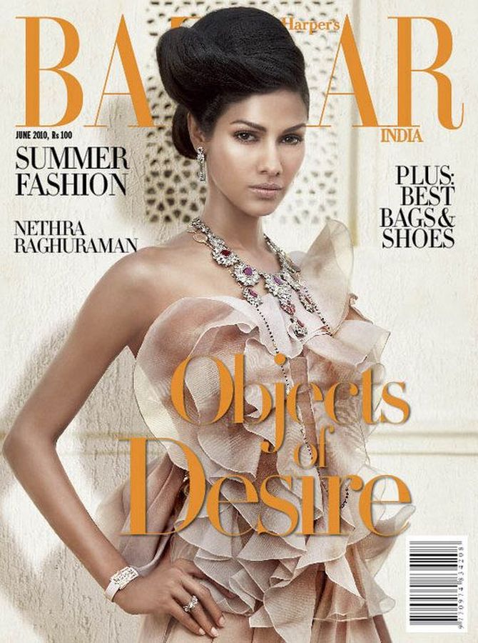 HARPERS BAZAAR INDIA magazine side cover  June 2010