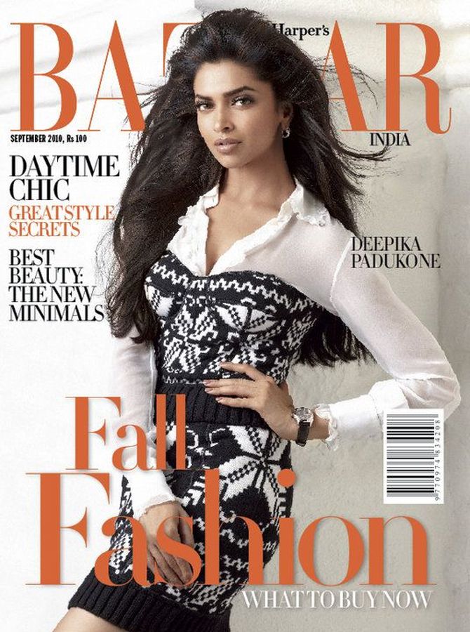 HARPERS BAZAAR INDIA magazine side cover  September 2010