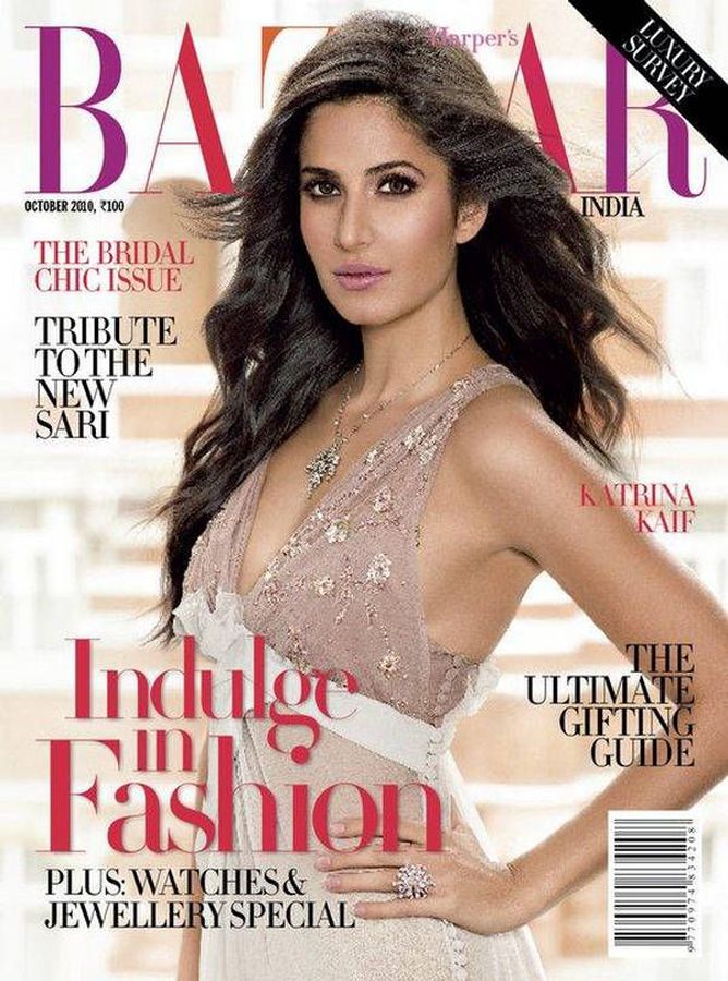 HARPERS BAZAAR INDIA magazine side cover  October 2010