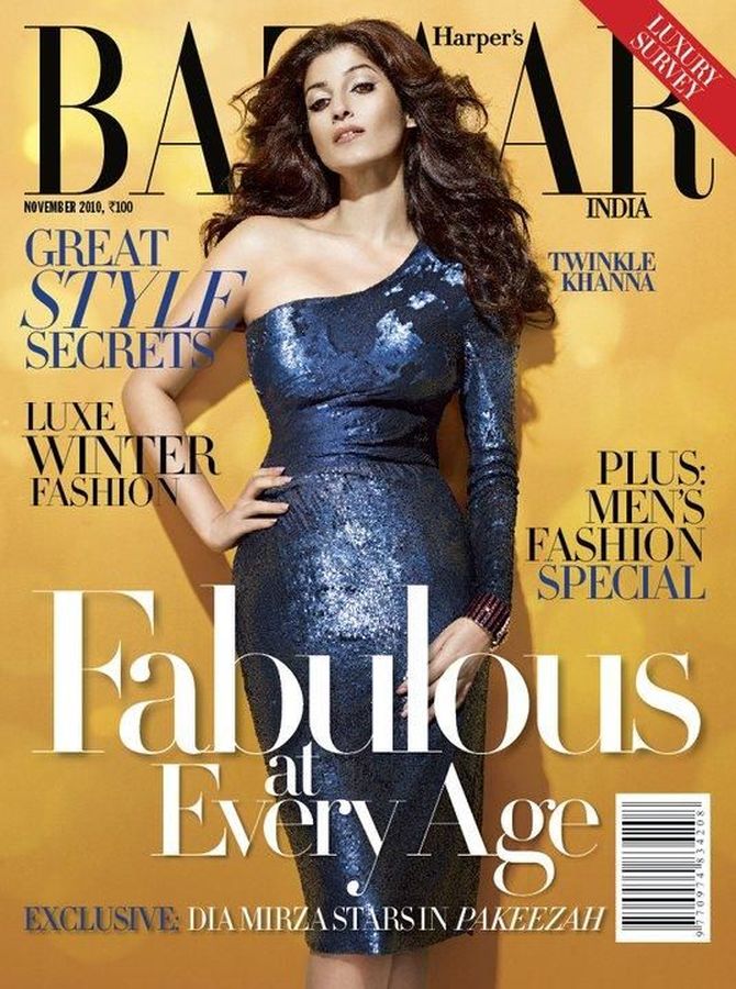 HARPERS BAZAAR INDIA magazine side cover  November 2010
