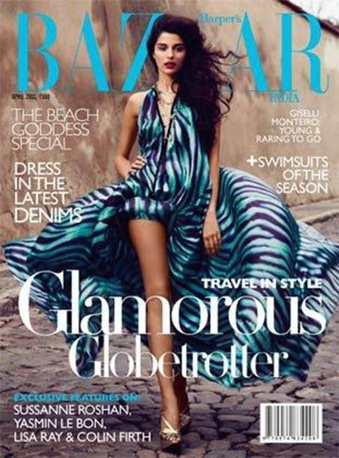 HARPERS BAZAAR INDIA magazine side cover  April 2011