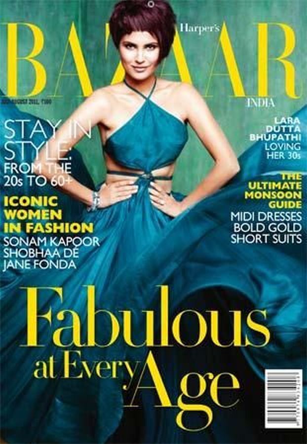 HARPERS BAZAAR INDIA magazine side cover  July/August 2011