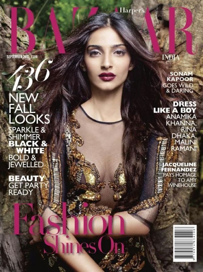 HARPERS BAZAAR INDIA magazine side cover  September 2011