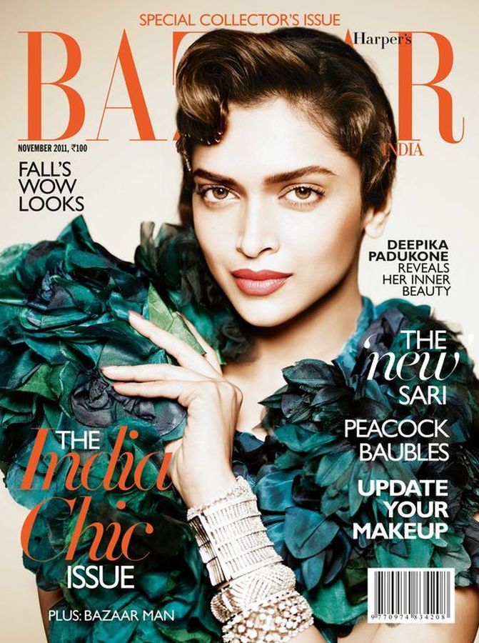 HARPERS BAZAAR INDIA magazine side cover  November 2011