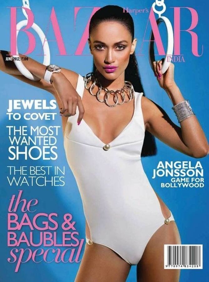 HARPERS BAZAAR INDIA magazine side cover  June 2012