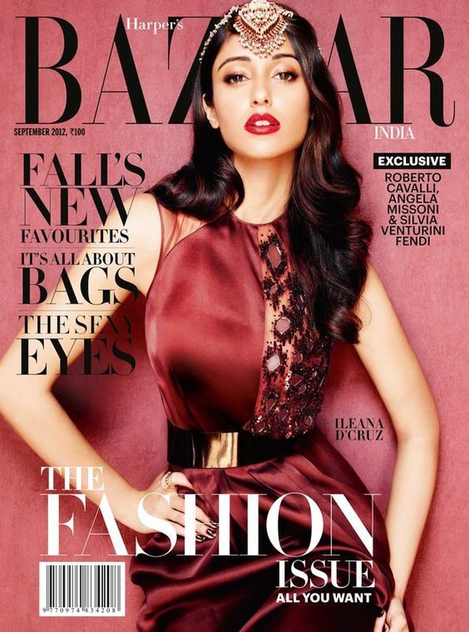 HARPERS BAZAAR INDIA magazine side cover  September 2012