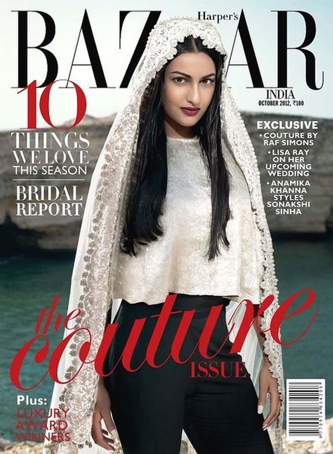 HARPERS BAZAAR INDIA magazine side cover  October 2012