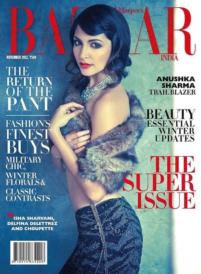 HARPERS BAZAAR INDIA magazine side cover  November 2012
