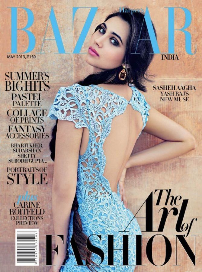 HARPERS BAZAAR INDIA magazine side cover  May 2013