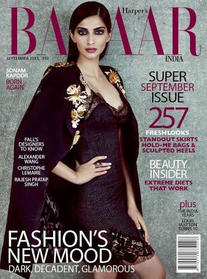HARPERS BAZAAR INDIA magazine side cover  September 2013