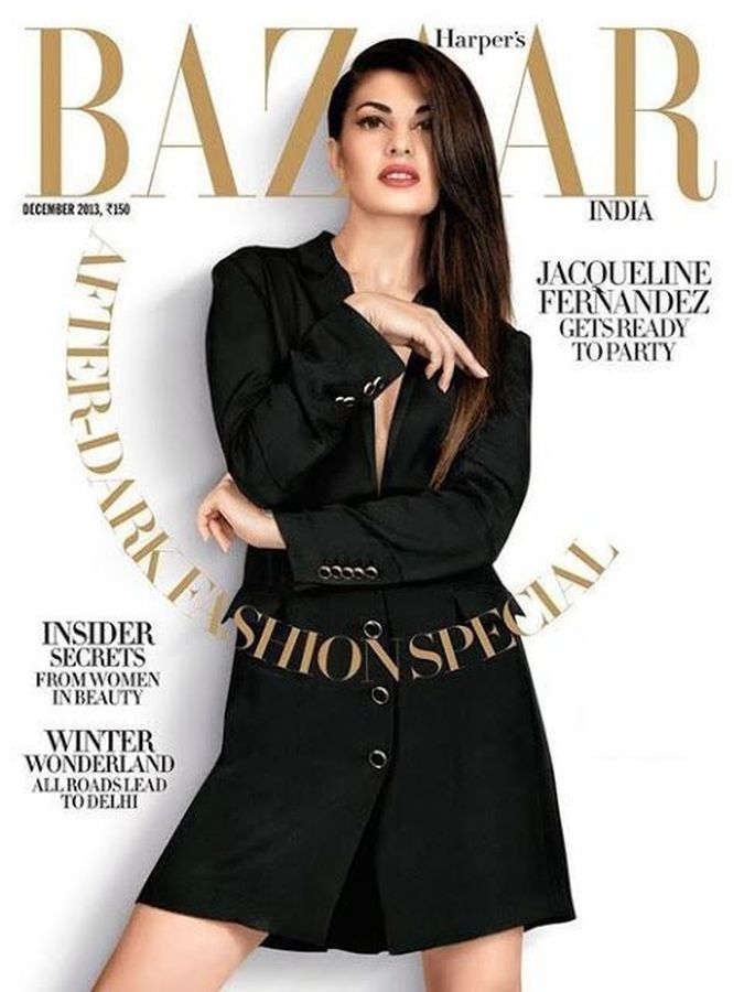 HARPERS BAZAAR INDIA magazine side cover  December 2013