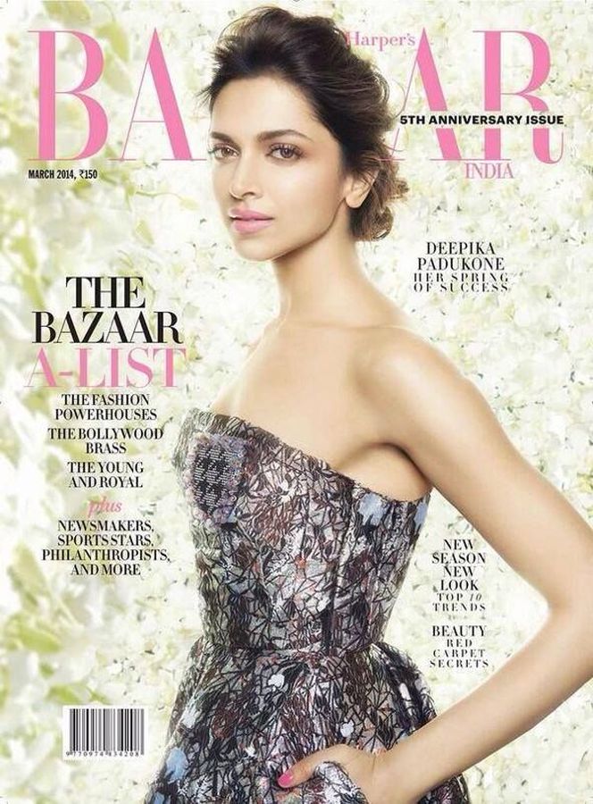 HARPERS BAZAAR INDIA magazine side cover  March 2014