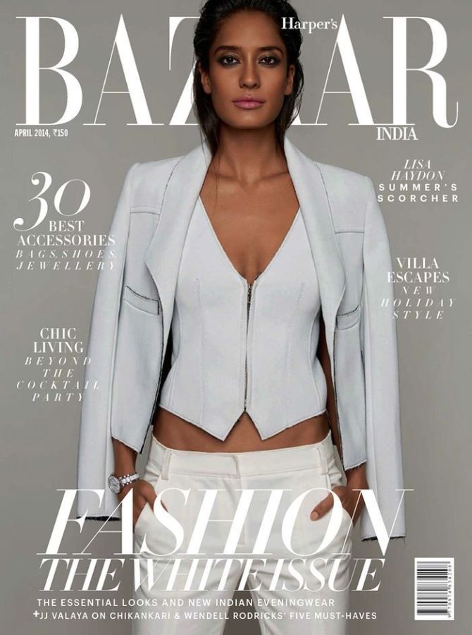 HARPERS BAZAAR INDIA magazine side cover  April 2014