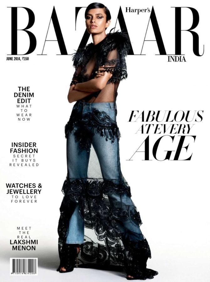 HARPERS BAZAAR INDIA magazine side cover  June 2014