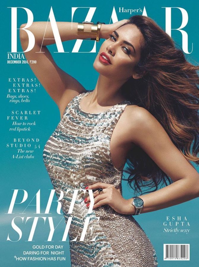 HARPERS BAZAAR INDIA magazine side cover  December 2014