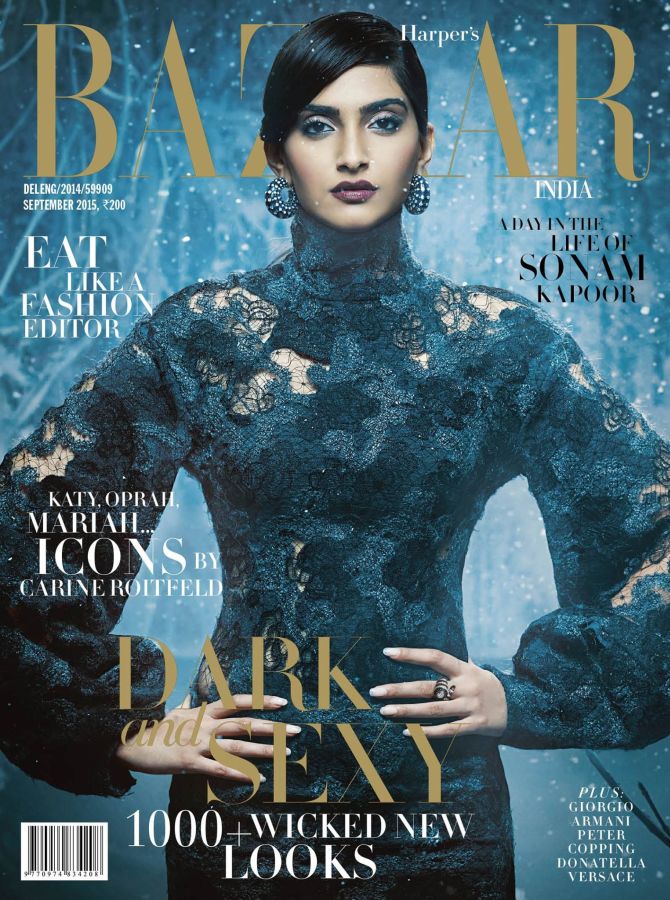 HARPERS BAZAAR INDIA magazine side cover  September 2015