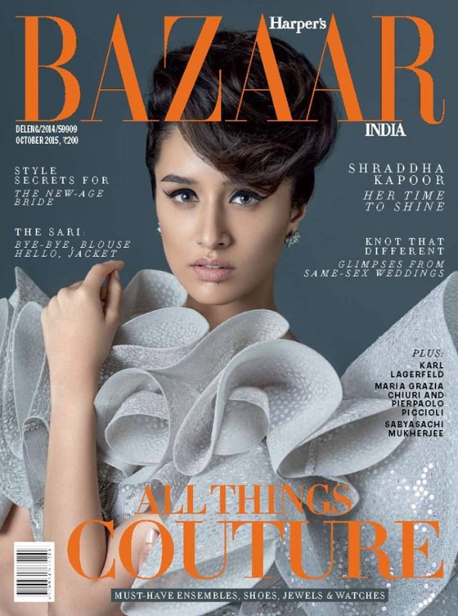 HARPERS BAZAAR INDIA magazine side cover  October 2015
