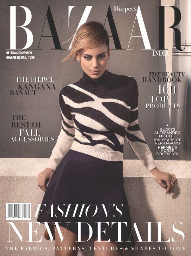 HARPERS BAZAAR INDIA magazine side cover  November 2015
