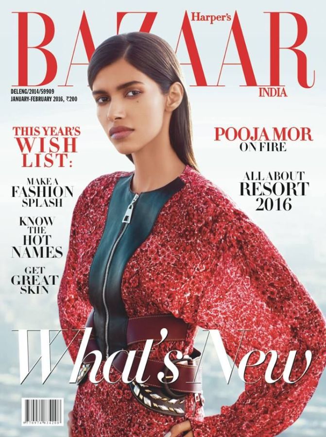 HARPERS BAZAAR INDIA magazine side cover  January/February 2016