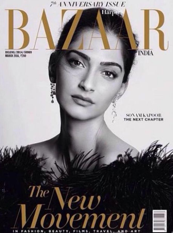 HARPERS BAZAAR INDIA magazine side cover  March 2016