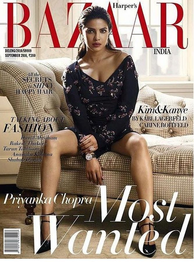 HARPERS BAZAAR INDIA magazine side cover  September 2016