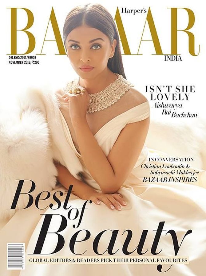 HARPERS BAZAAR INDIA magazine side cover  November 2016