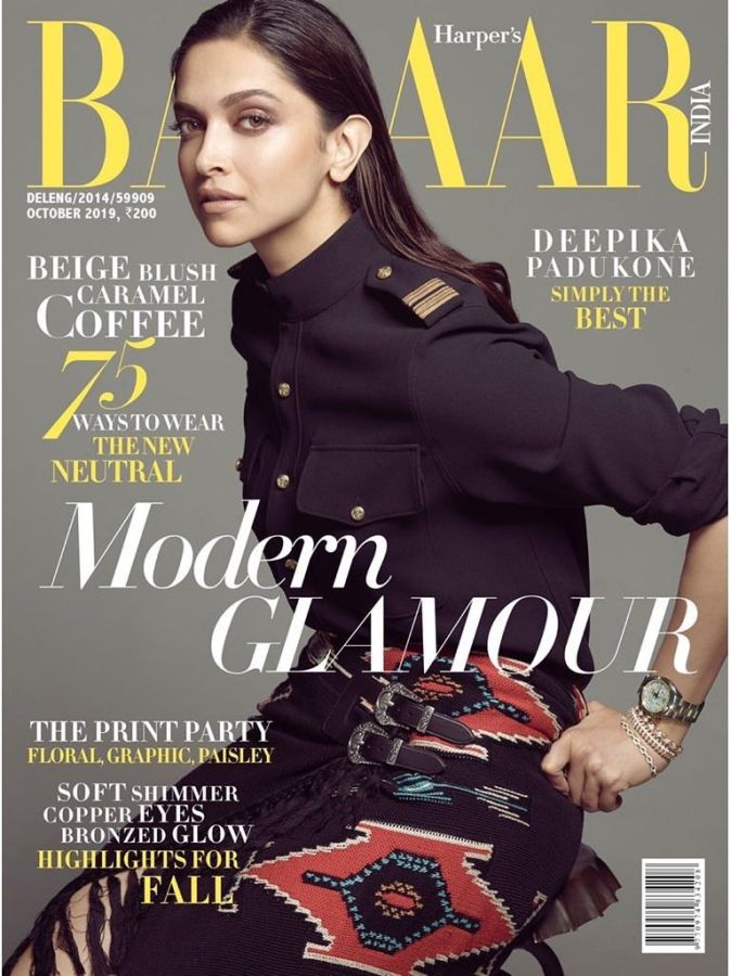HARPERS BAZAAR INDIA magazine side cover  October 2019