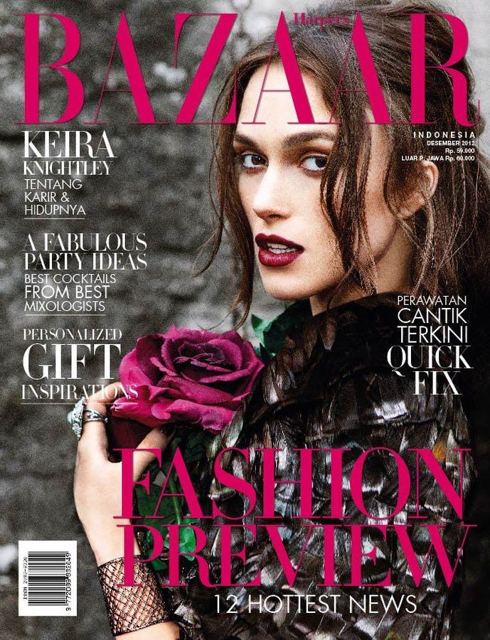 HARPERS BAZAAR INDONESIA magazine side cover  December 2012