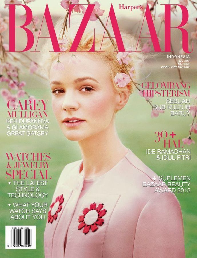 HARPERS BAZAAR INDONESIA magazine side cover  July 2013
