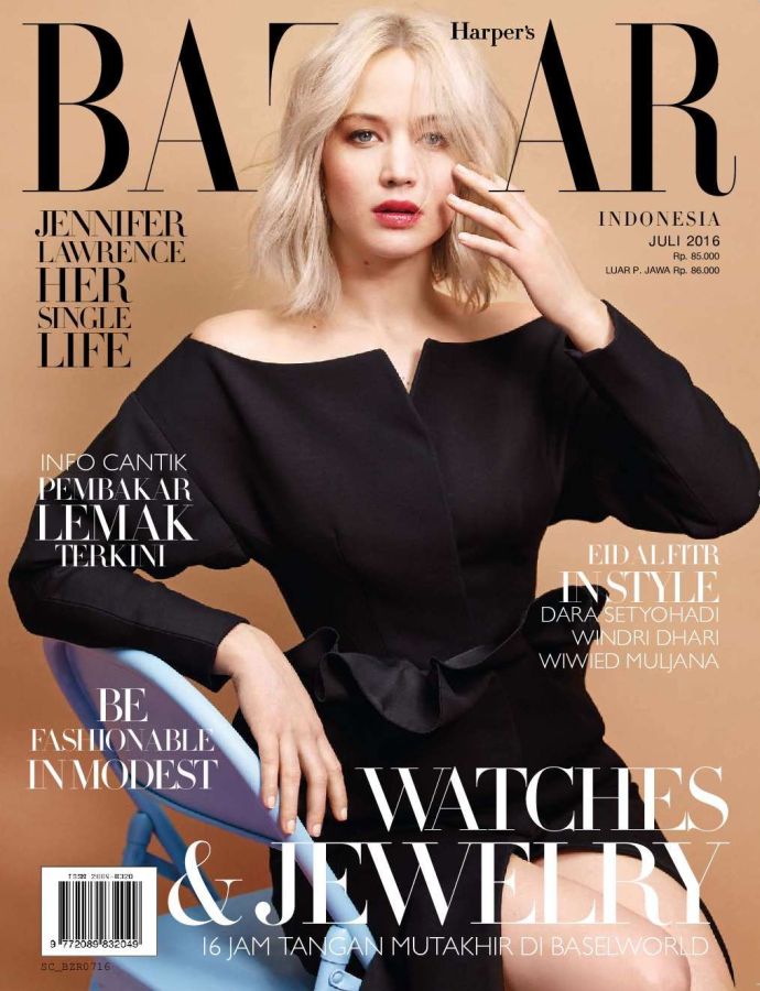 HARPERS BAZAAR INDONESIA magazine side cover  July 2016