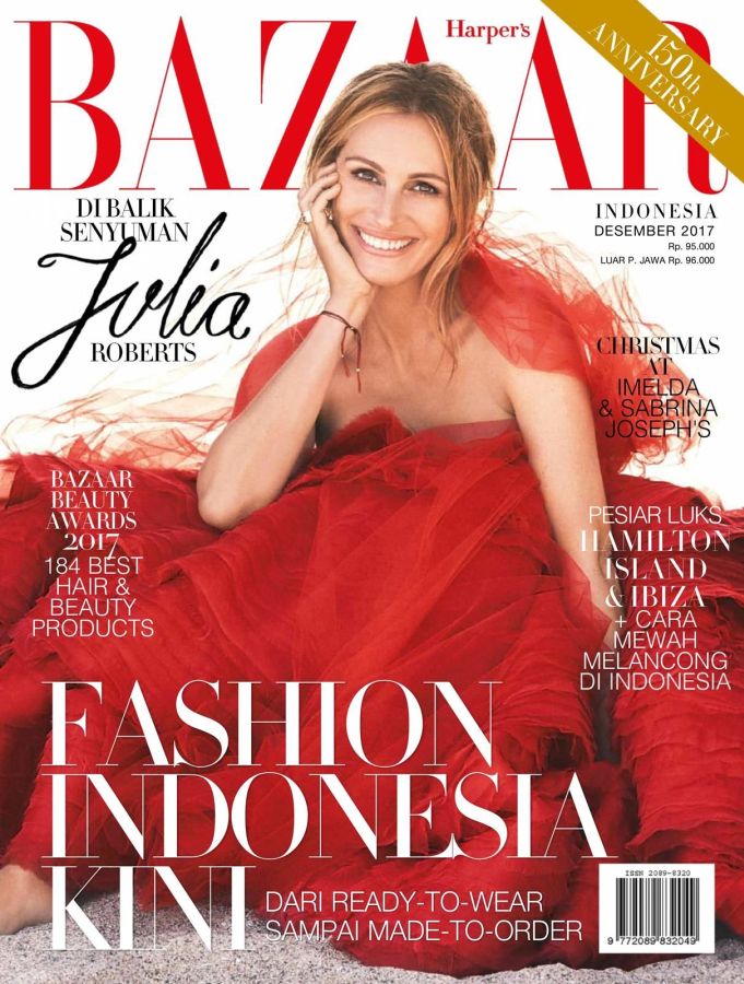 HARPERS BAZAAR INDONESIA magazine side cover  December 2017