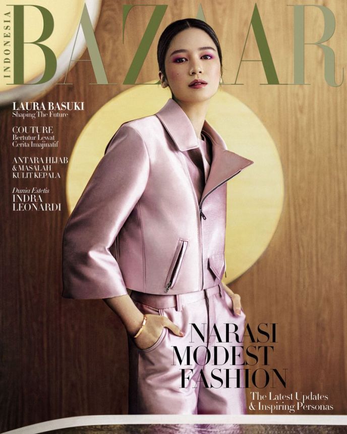 HARPERS BAZAAR INDONESIA magazine side cover  April 2021