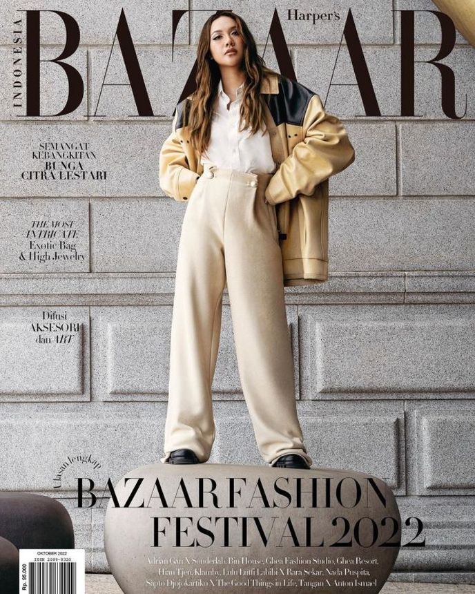 HARPERS BAZAAR INDONESIA magazine side cover  October 2022