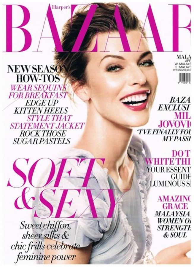 HARPERS BAZAAR MALAYSIA magazine side cover  April 2010