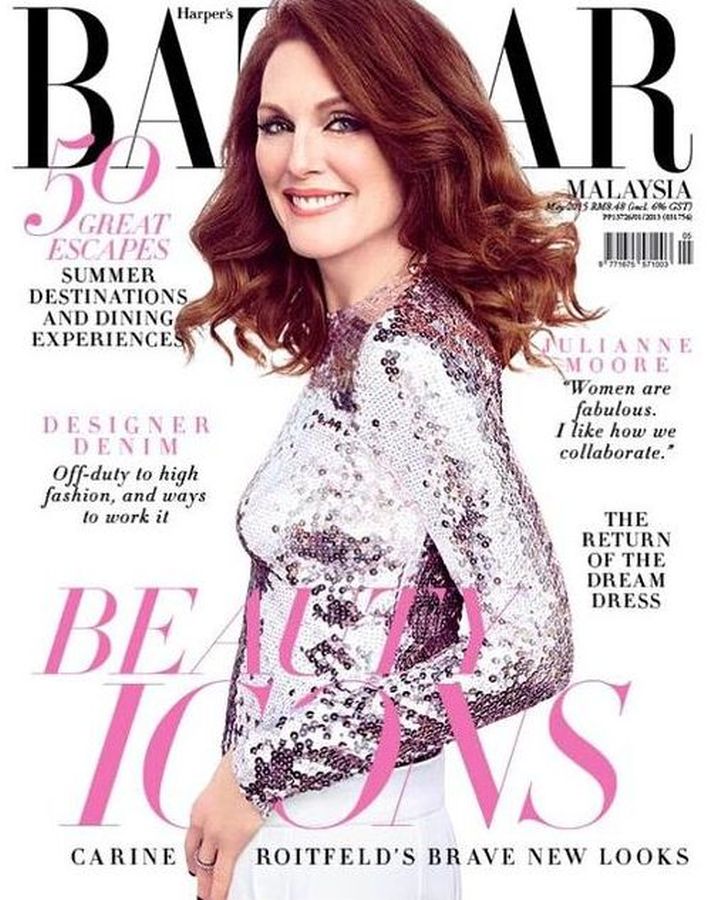 HARPERS BAZAAR MALAYSIA magazine side cover  May 2015