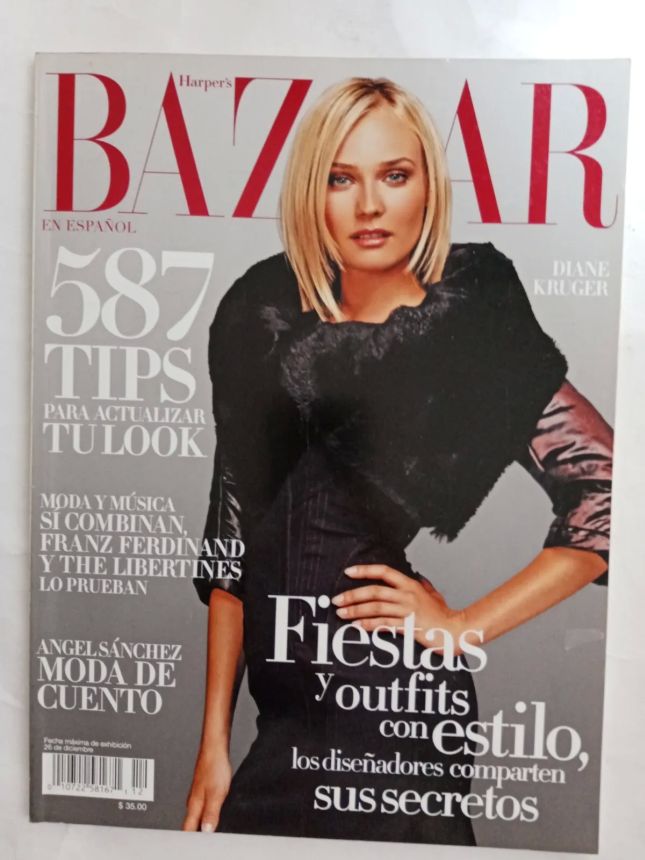 HARPERS BAZAAR MEXICO magazine side cover  December 2004