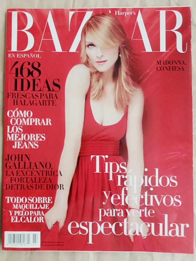 HARPERS BAZAAR MEXICO magazine side cover  July 2006
