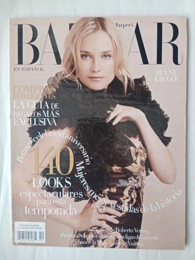 HARPERS BAZAAR MEXICO magazine side cover  December 2007