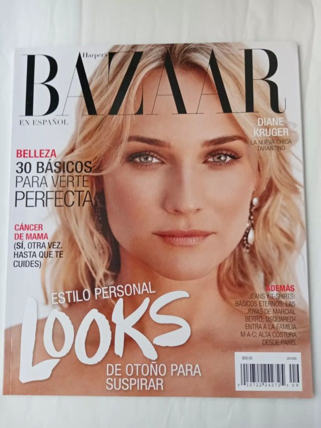HARPERS BAZAAR MEXICO magazine side cover  October 2009