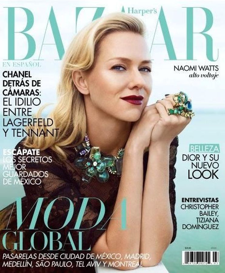 HARPERS BAZAAR MEXICO magazine side cover  March 2012