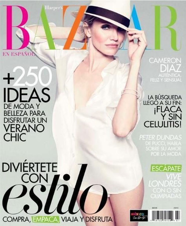 HARPERS BAZAAR MEXICO magazine side cover  July 2012