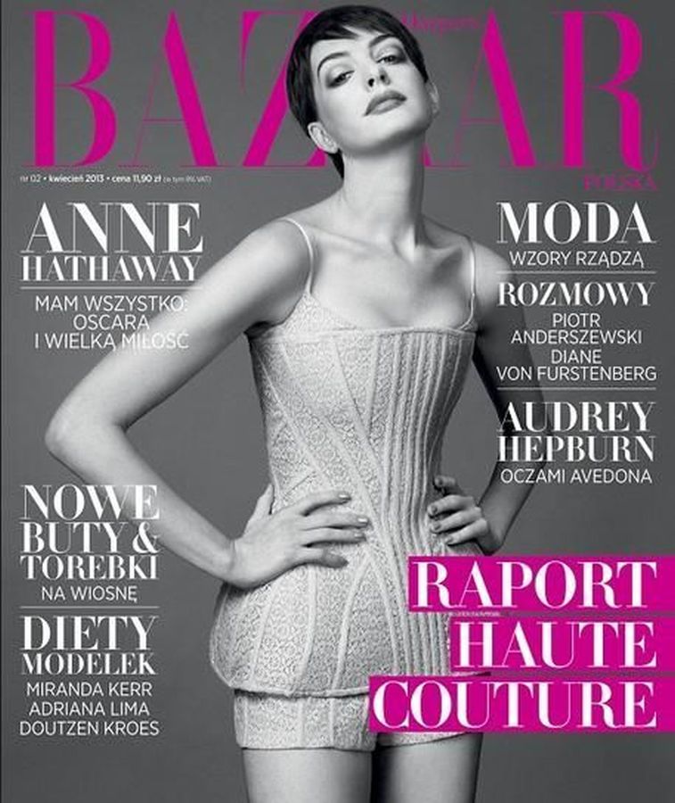HARPERS BAZAAR POLAND magazine side cover  April 2013
