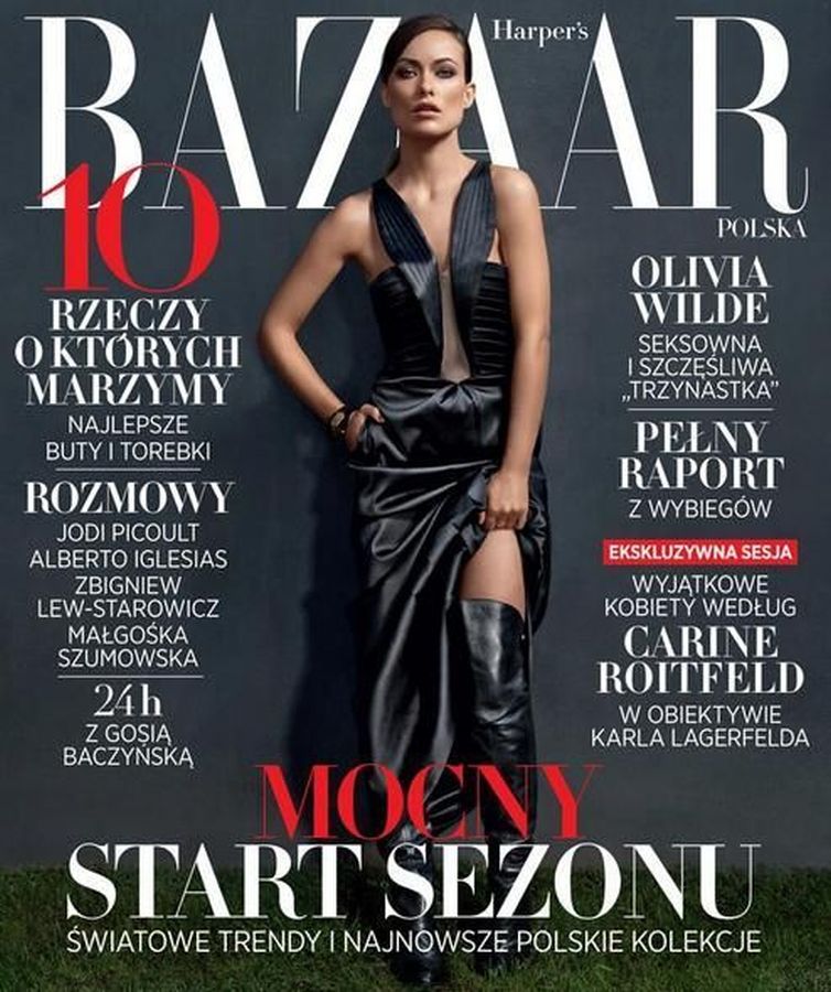 HARPERS BAZAAR POLAND magazine side cover  September 2013