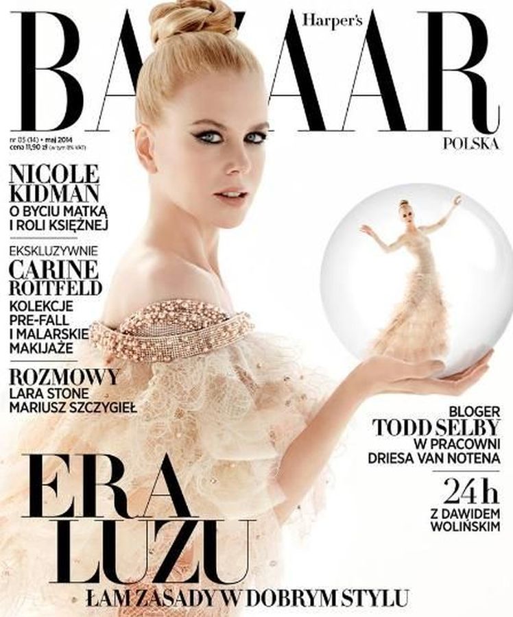 HARPERS BAZAAR POLAND magazine side cover  May 2014