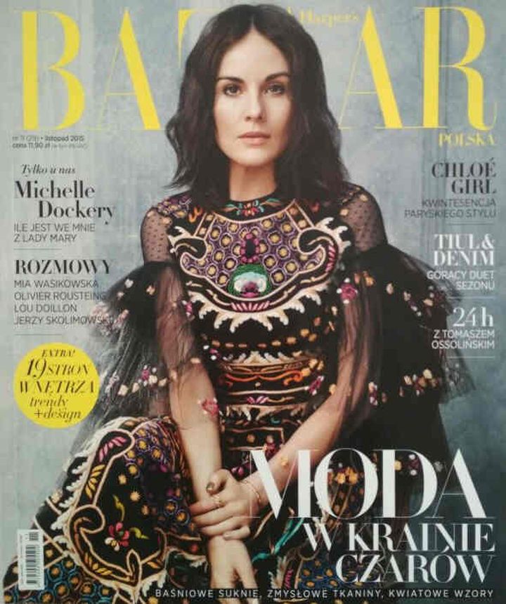 HARPERS BAZAAR POLAND magazine side cover  November 2015
